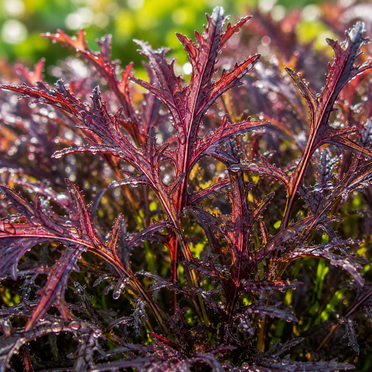 Mizuna Red Streaks Mustard 500+ Seeds – Heirloom Japanese Asian Greens