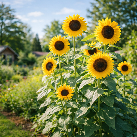 Black Oil Sunflower Heirloom Seeds – High-Yield Sunflowers for Birds, Pollinators & Home Gardens
