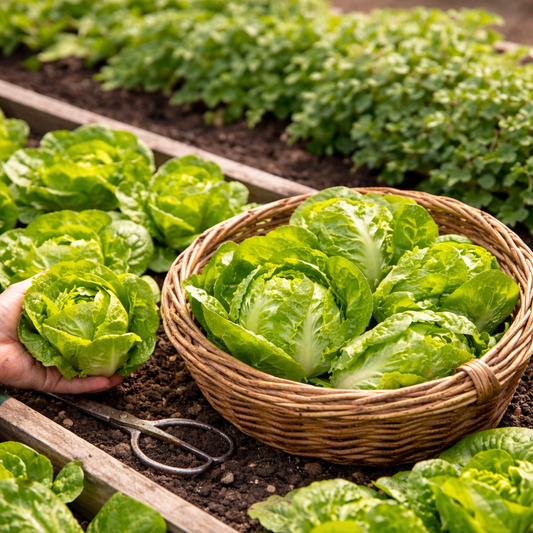 Little Gem (Organic) Lettuce Seeds | Crisp Mini Romaine | Heirloom Salad Greens | Fast Growing Garden Lettuce
