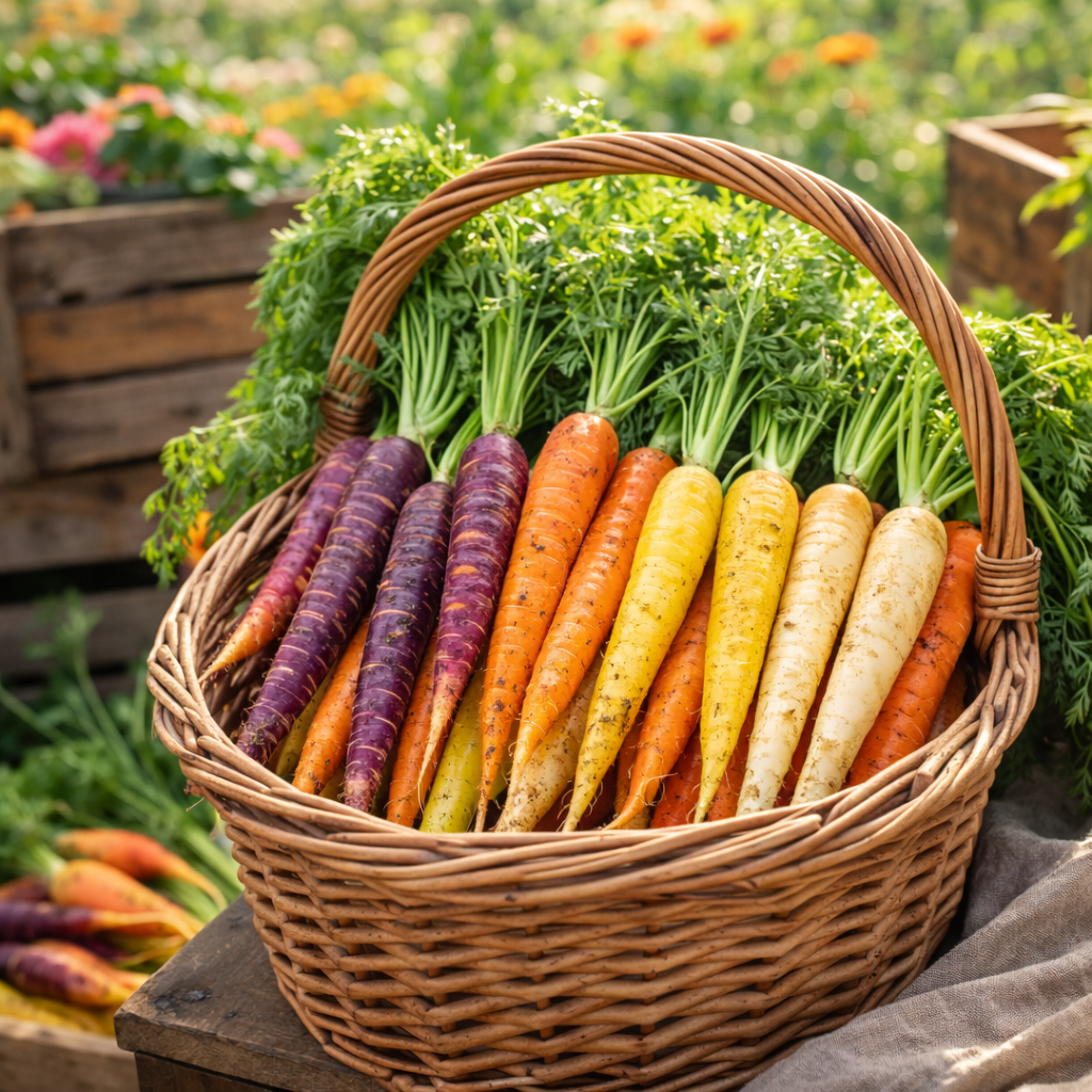 Rainbow Mix Carrot Seeds Colorful Heirloom Carrots | Purple Yellow Orange White Carrots | Non GMO Garden Seeds
