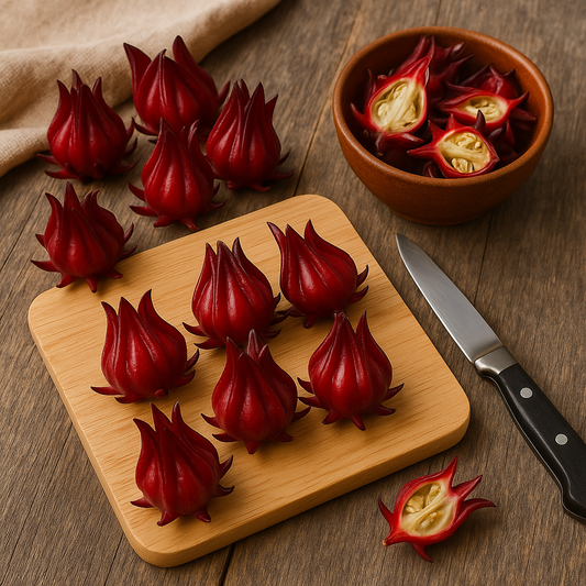 Roselle ‘Jamaica Sorrel’ Asian Sour Leaf (Hibiscus)Seeds 🌺