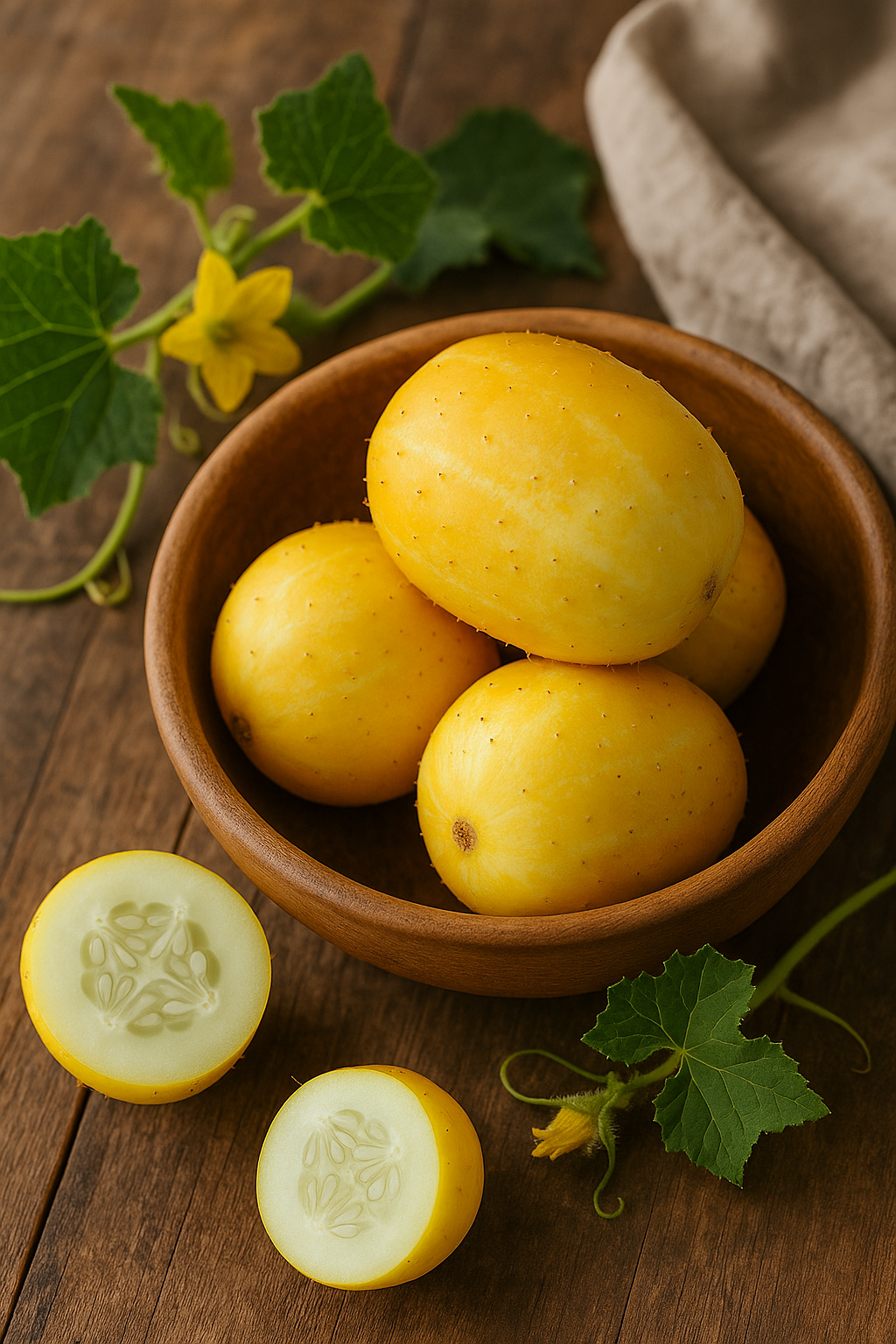 Lemon Cucumber Seeds – Heirloom Round Yellow Cucumber