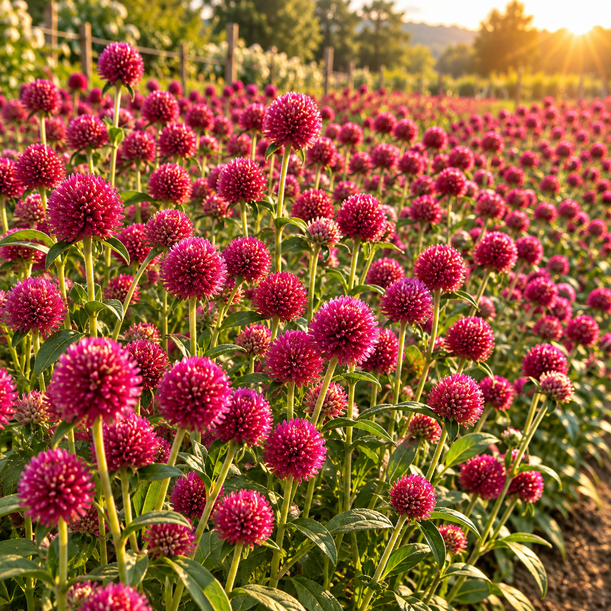 QIS Carmine Gomphrena 25+ Seeds – Rich Carmine Pink Globe Amaranth – Heat Loving Cut Flower & Dried Flower Garden