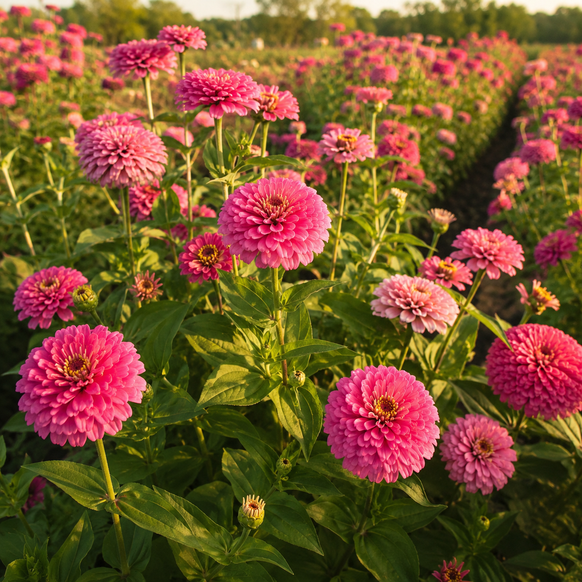 Pink Luminosa Zinnia 100+ Seeds – Bright Pink Heirloom Zinnias – Large Cut Flowers