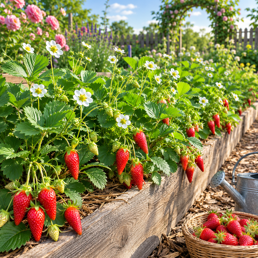 Alexandria Strawberry Seeds | Alpine Everbearing Strawberry | Sweet Red Berries | Heirloom Non-GMO 50+seeds