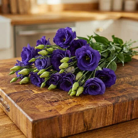 Rosita 2 Sapphire F1 Lisianthus 10 Seeds – Double Blue Violet Cut Flowers – Elegant Wedding Bouquet & Florist Flower Seeds