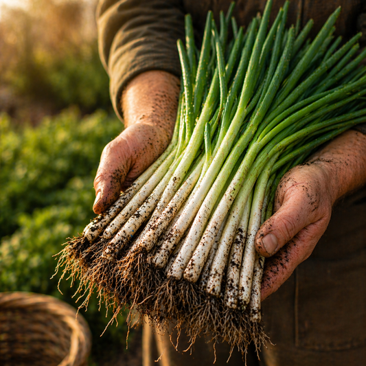 Nebuka Evergreen Bunching Onion Seeds – Heirloom Green Onion Seeds – Cold Hardy Scallions – Cut and Come Again
