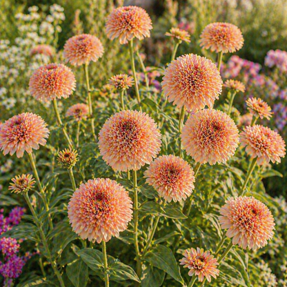 Zinderella Peach Zinnia Seeds – Double Bloom Zinnia – Peach Zinnia Flowers – Cut Flower – Unique Scabiosa Style Zinnias