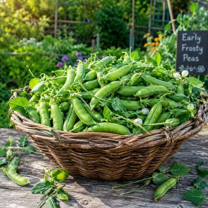 Early Frosty Pea 25+Seeds – Heirloom Early Garden Pea – Sweet Green Shelling Peas
