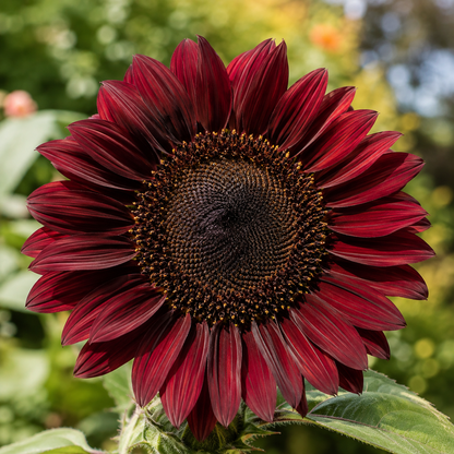 Chocolate Cherry Sunflower 50+ Seeds –Heirloom Deep Burgundy Red Sunflower – Cut Flower