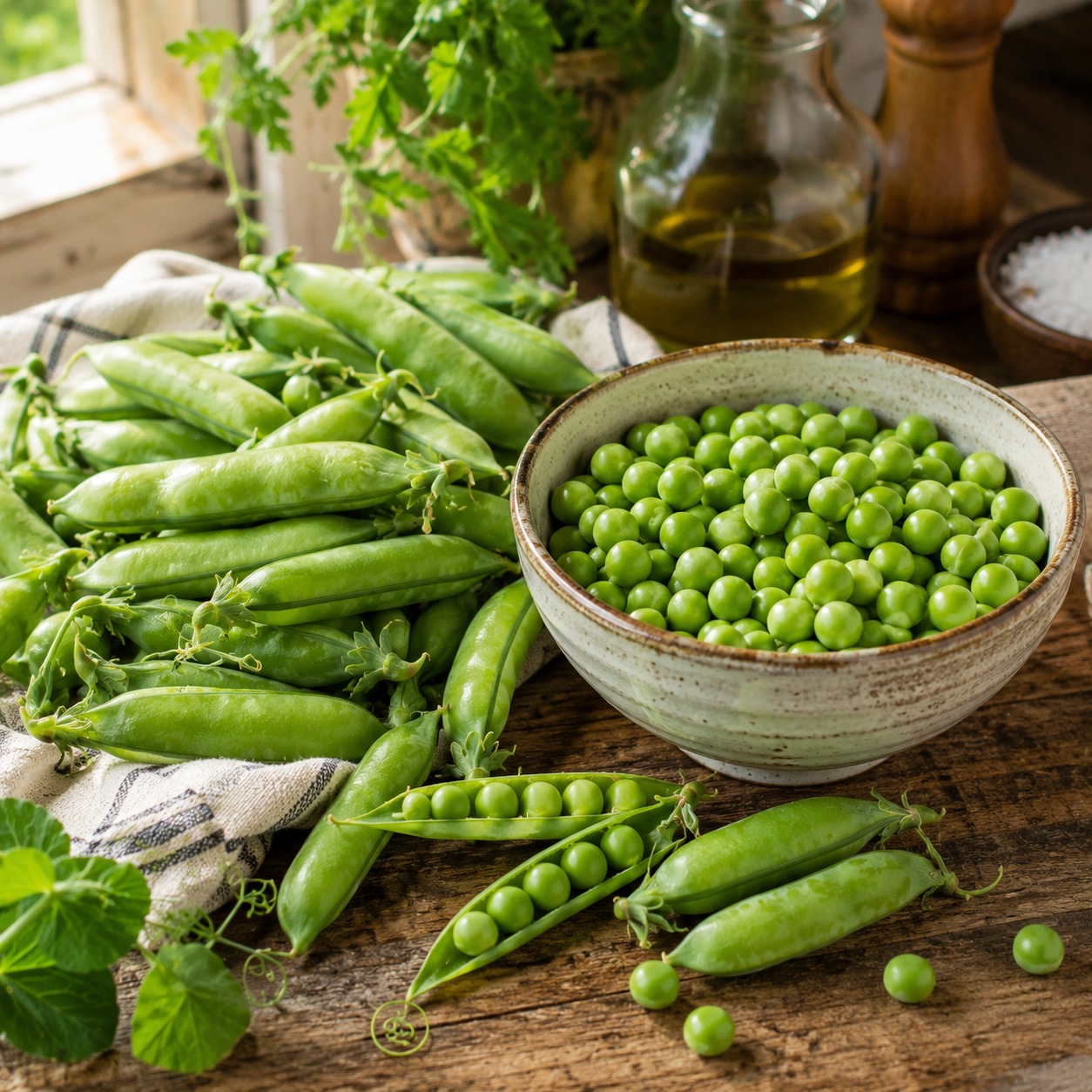 Thomas Laxton Pea 25+ Seeds – Heirloom Sweet Shelling Peas – Early Green Pea