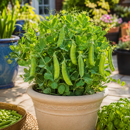 Patio Pride AAS Organic Pea 15+Seeds – Sweet Shelling Pea – Compact Container Hydroponic
