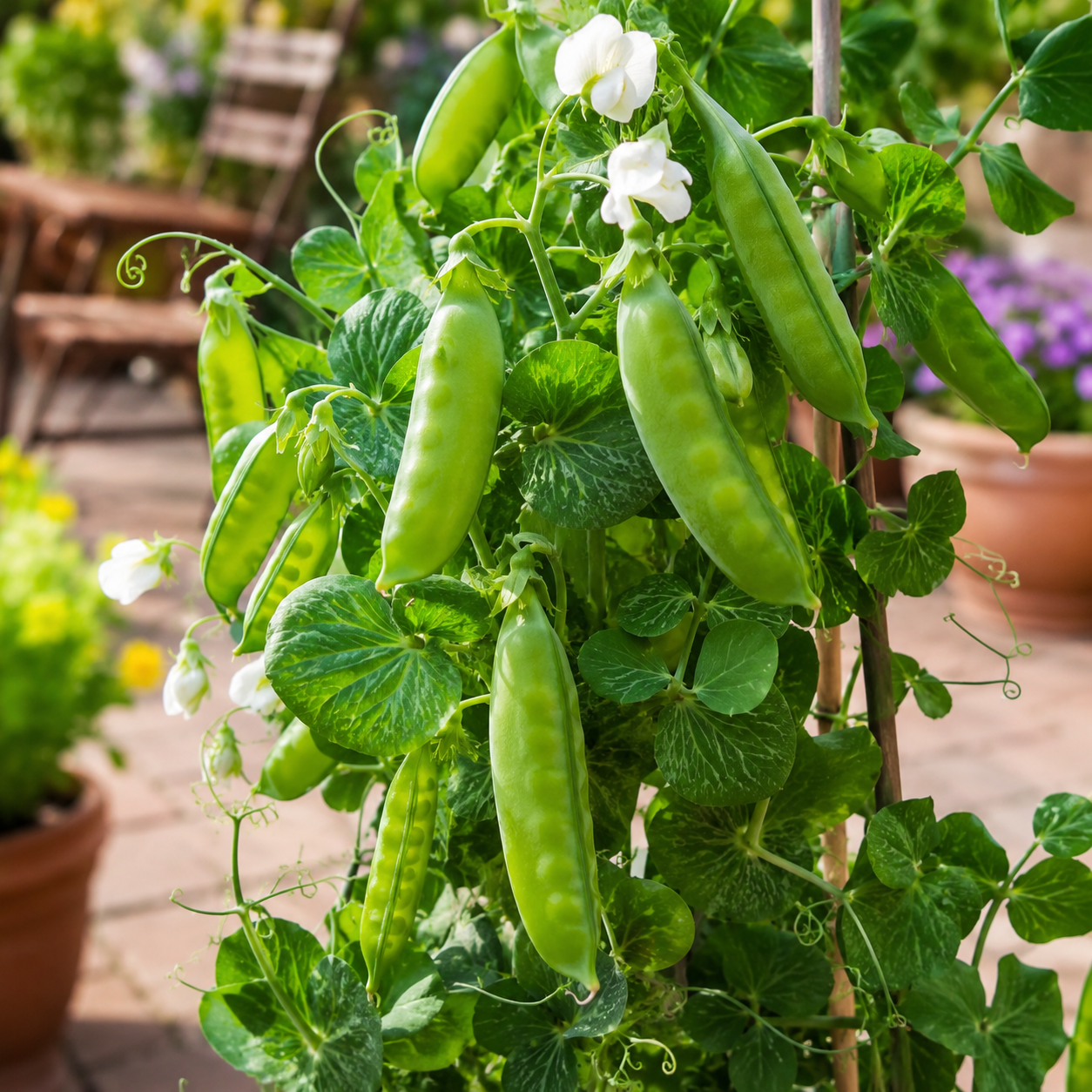 Patio Pride AAS Organic Pea 15+Seeds – Sweet Shelling Pea – Compact Container Hydroponic