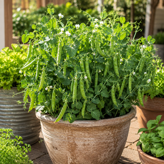 Patio Pride AAS Organic Pea 15+Seeds – Sweet Shelling Pea – Compact Container Hydroponic