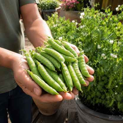 Patio Pride AAS Organic Pea 15+Seeds – Sweet Shelling Pea – Compact Container Hydroponic