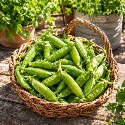 Patio Pride AAS Organic Pea 15+Seeds – Sweet Shelling Pea – Compact Container Hydroponic