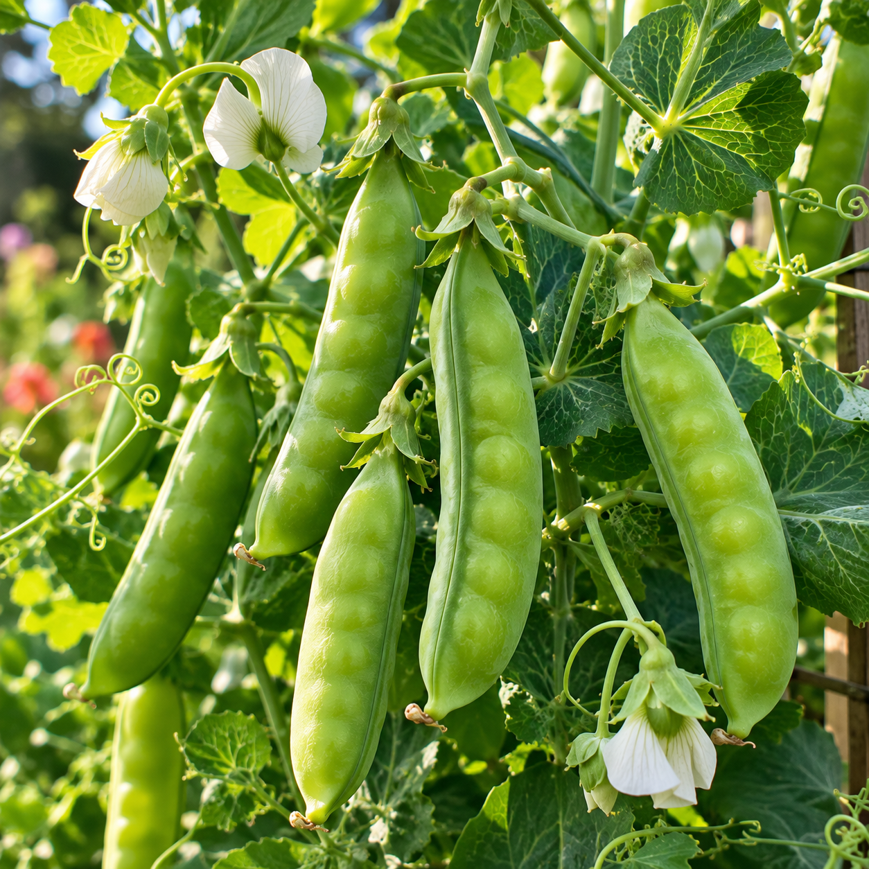 Sugar Ann Snap Pea 25+Seeds – Compact Early Dwarf Sugar Snap Peas – Sweet Edible Pods
