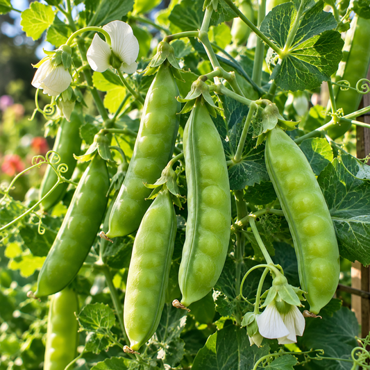 Sugar Ann Snap Pea 25+Seeds – Compact Early Dwarf Sugar Snap Peas – Sweet Edible Pods