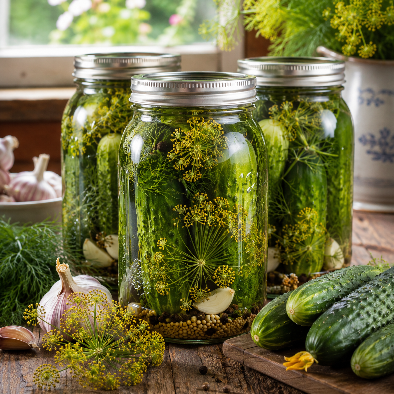 Mammoth Long Island Dill 1000+Seeds – Heirloom Herb Seeds – Tall Aromatic Dill for Pickling