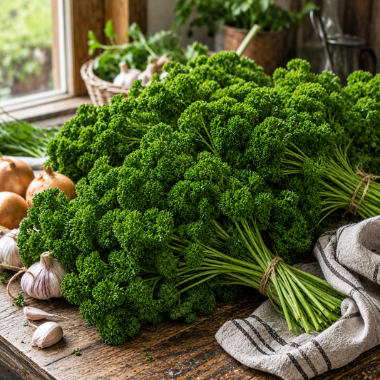 Evergreen Parsley 100+ Seeds – Heirloom Curly Leaf Parsley