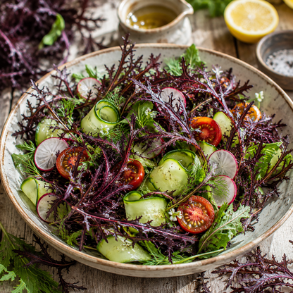 Mizuna Red Streaks Mustard 500+ Seeds – Heirloom Japanese Asian Greens