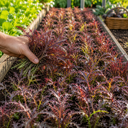 Mizuna Red Streaks Mustard 500+ Seeds – Heirloom Japanese Asian Greens