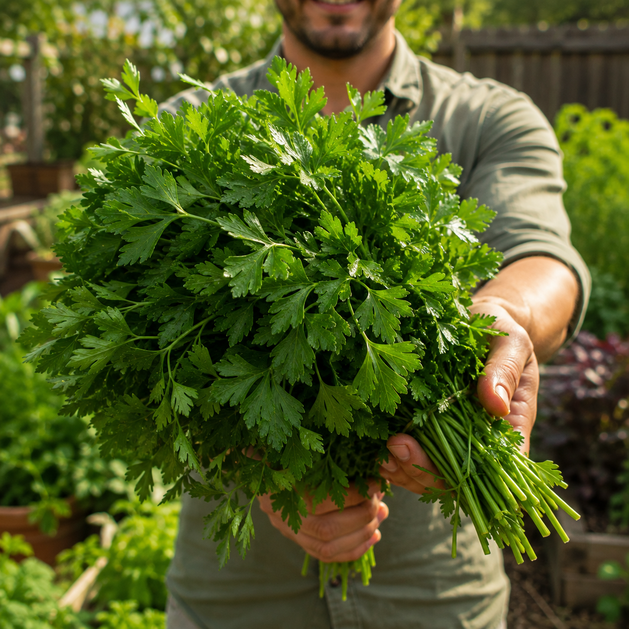 Italian Giant Parsley 250 Seeds – Heirloom Giant Flat Leaf Parsley