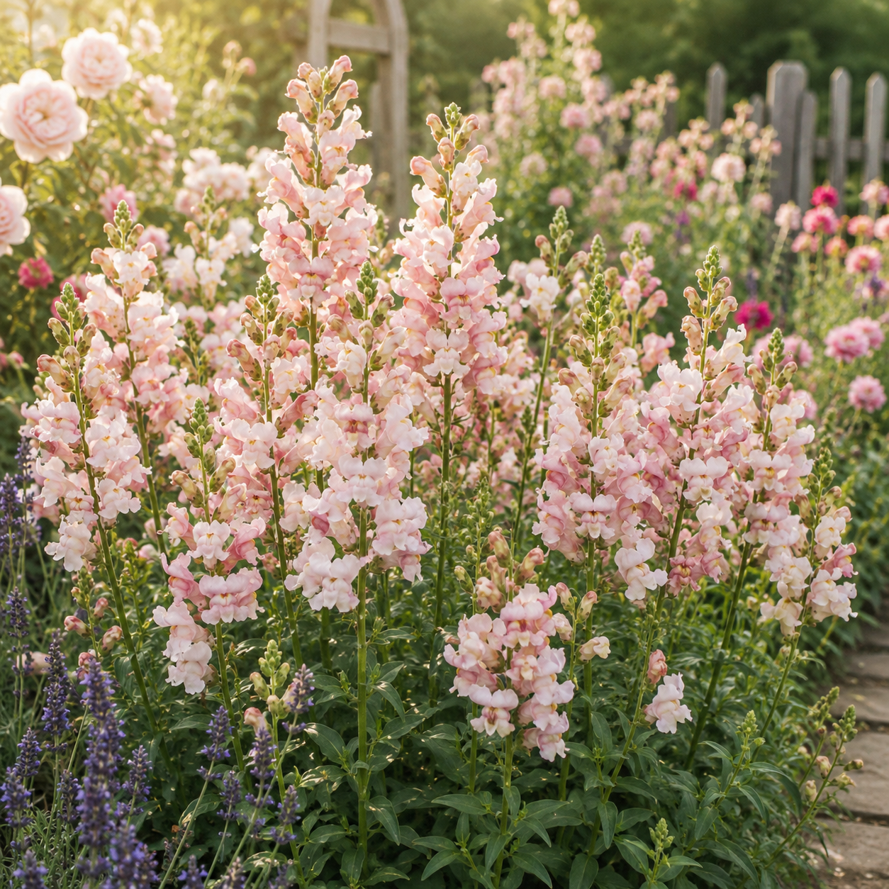 Appleblossom Snapdragon 100+Seeds – Pink & White Snapdragons – Cottage Garden Cut Flower Seeds