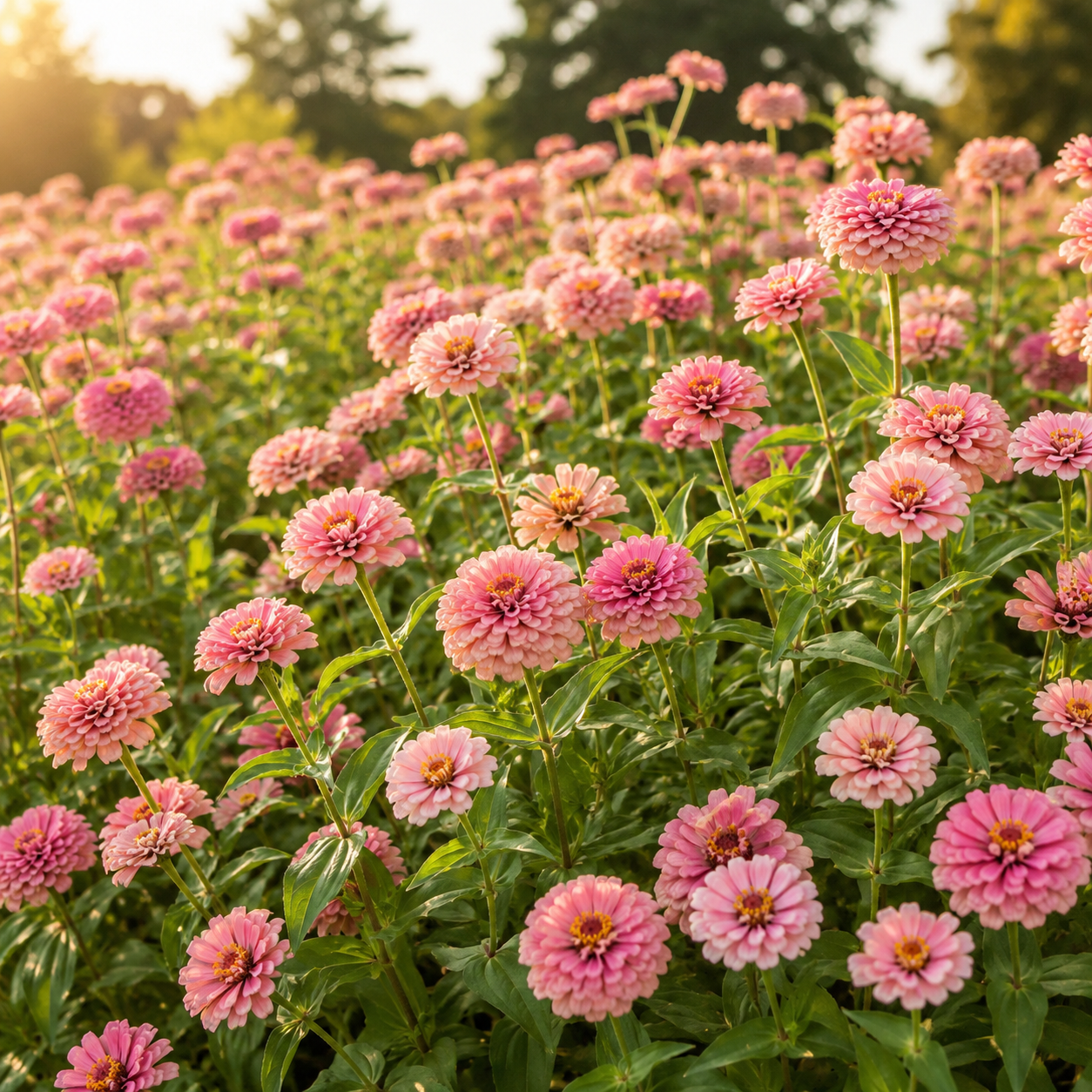 Miss Willmott Zinnia 50+Seeds – Soft Salmon Pink Double Flowers – Heirloom Cut Flower Seeds – Cottage Garden Zinnias Sprouts and Petals