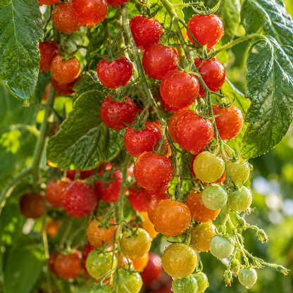 Sweet Million F1 Tomato 10+Seeds – High Yielding Sweet Red Cherry Tomatoes Sprouts and Petals