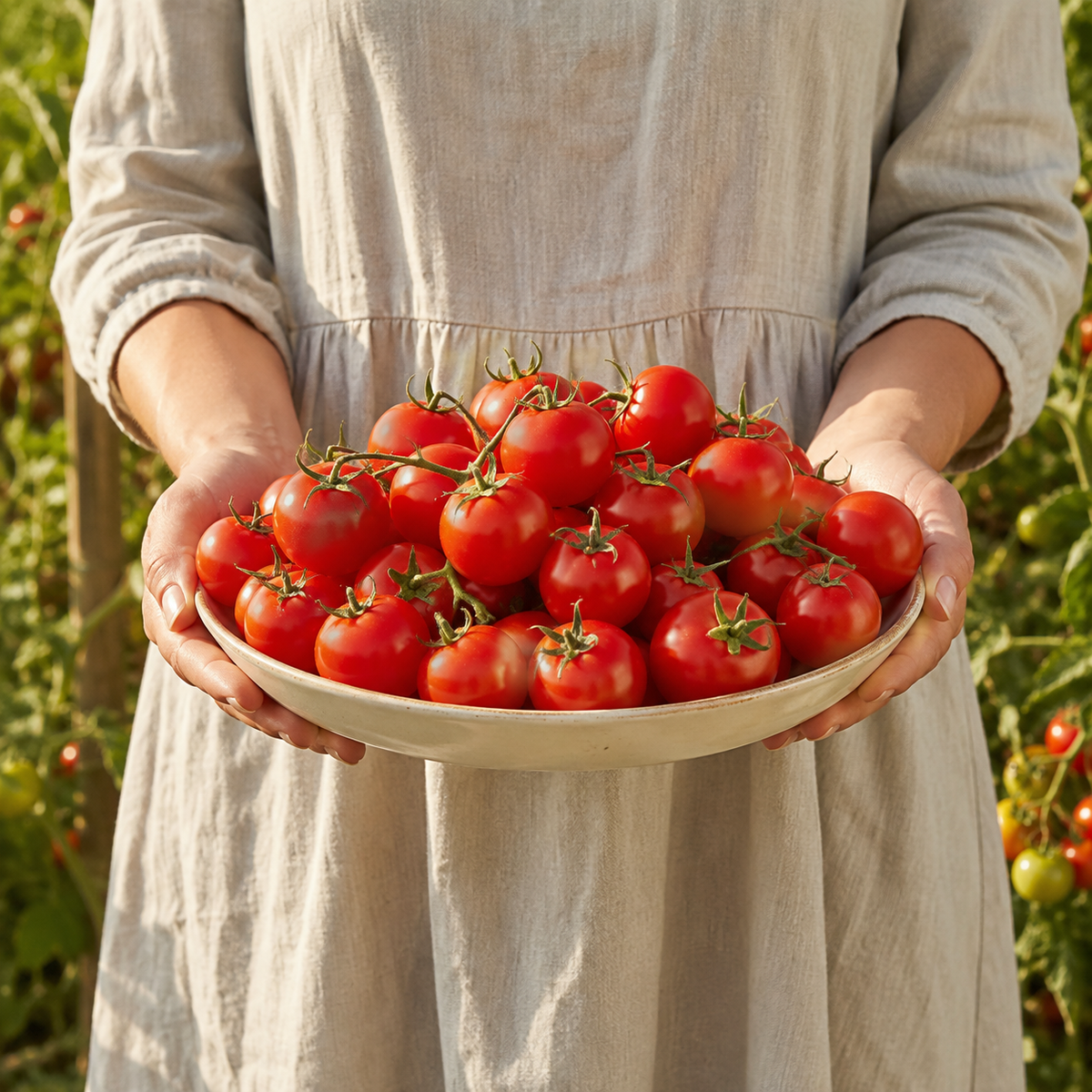 ittle Sicily F1 Tomato 10+Seeds – Compact Red Slicer Tomato – Dwarf Patio Container Tomato Sprouts and Petals