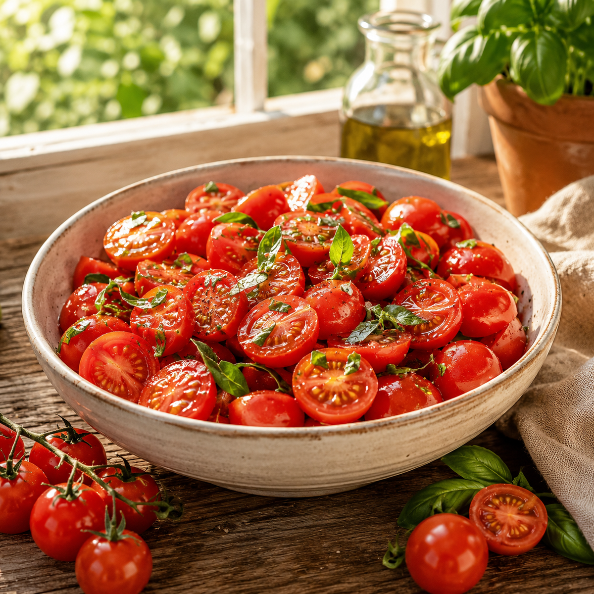 ittle Sicily F1 Tomato 10+Seeds – Compact Red Slicer Tomato – Dwarf Patio Container Tomato Sprouts and Petals