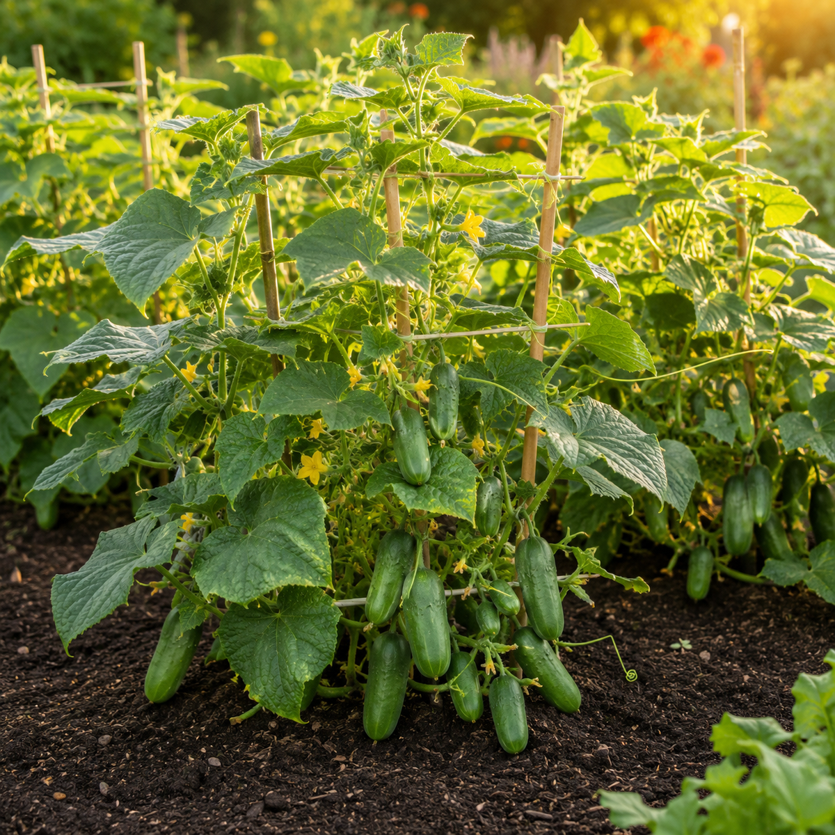 Quick Snack F1 Cucumber 10 Seeds – Mini Cocktail Cucumber – Sweet Crisp Compact Container Hydroponic Patio Cucumber Sprouts and Petals