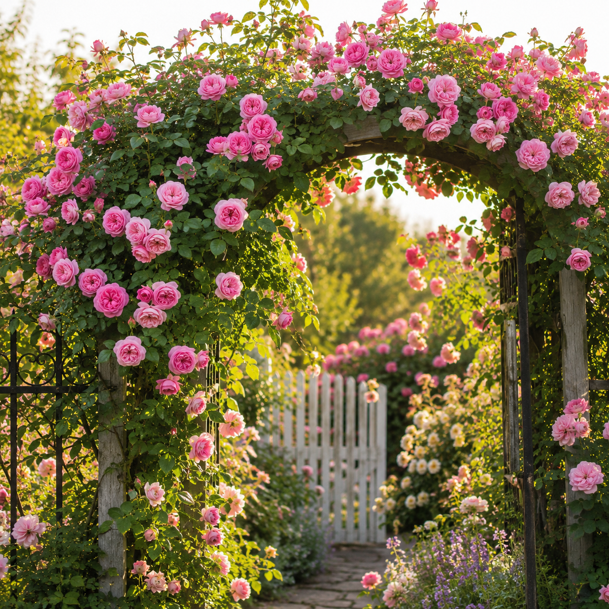 Pink Climbing Rose 10 Seeds – Romantic Pink Climber – Fragrant Garden Rose – Trellis & Arbor Flower Seeds