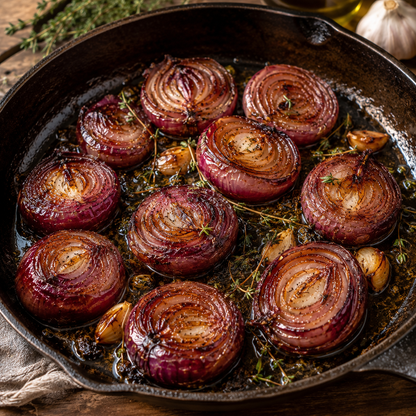 Sprouts and Petals Red Cipollini Onion Seeds – Intermediate Day Onion – Flat Italian Heirloom grow into prized sweet red storage onions, perfect for roasting with garlic and herbs; when sliced and arranged in a cast iron skillet on a rustic wooden table, they beautifully showcase the natural sweetness of these classic Italian heirlooms.
