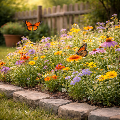 Monarch Butterfly Mix Wildflower Seeds | Pollinator Garden Blend | Non-GMO Heirloom Flowers