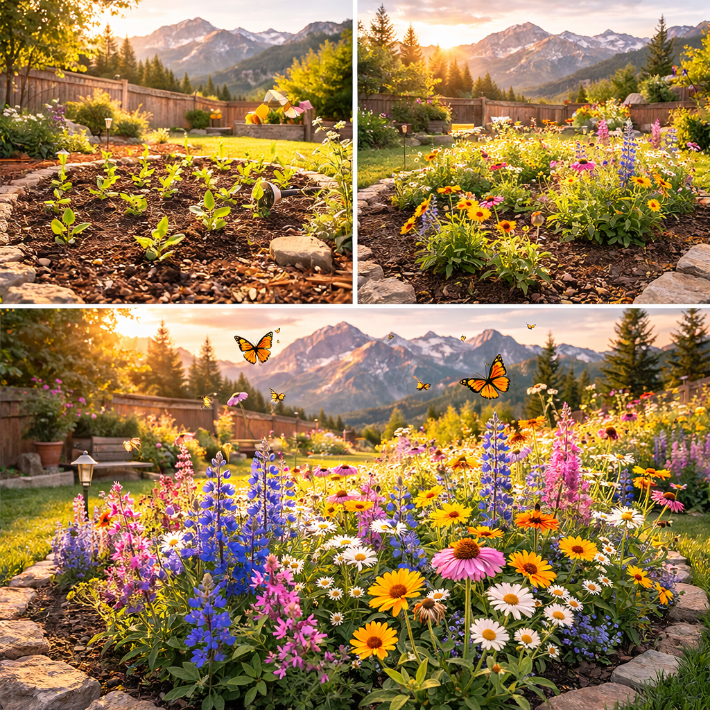 Rocky Mountain Wildflower Mix Seeds | High-Altitude Hardy Flower Blend | Pollinator Friendly Meadow Garden | Non-GMO Heirloom