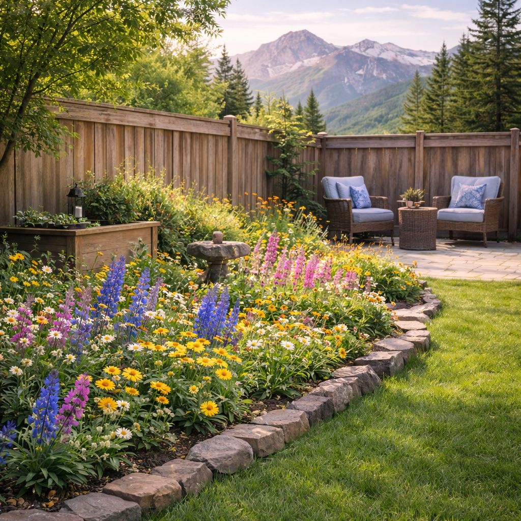 Rocky Mountain Wildflower Mix Seeds | High-Altitude Hardy Flower Blend | Pollinator Friendly Meadow Garden | Non-GMO Heirloom