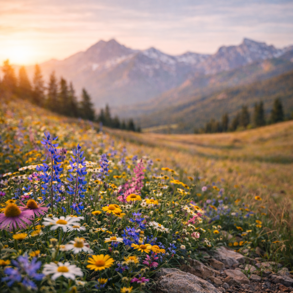 Rocky Mountain Wildflower Mix Seeds | High-Altitude Hardy Flower Blend | Pollinator Friendly Meadow Garden | Non-GMO Heirloom