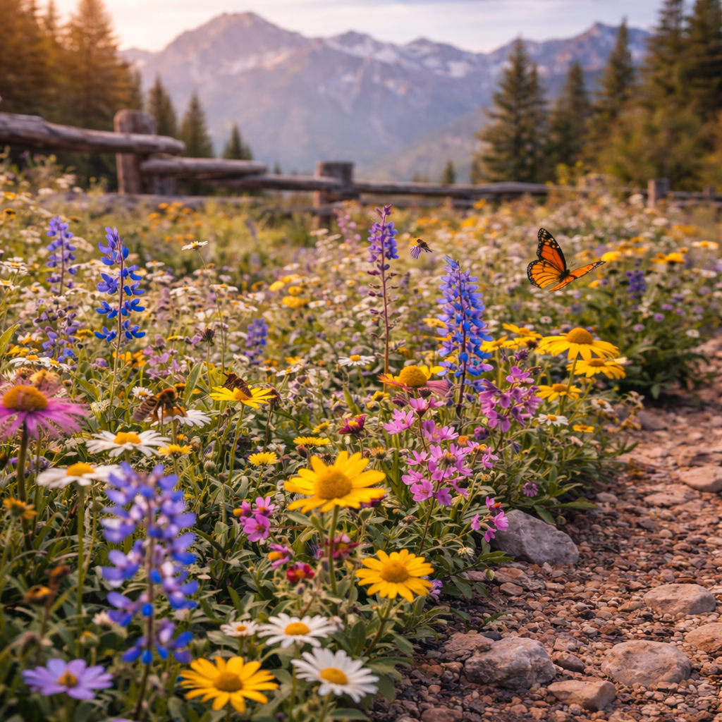 Rocky Mountain Wildflower Mix Seeds | High-Altitude Hardy Flower Blend | Pollinator Friendly Meadow Garden | Non-GMO Heirloom