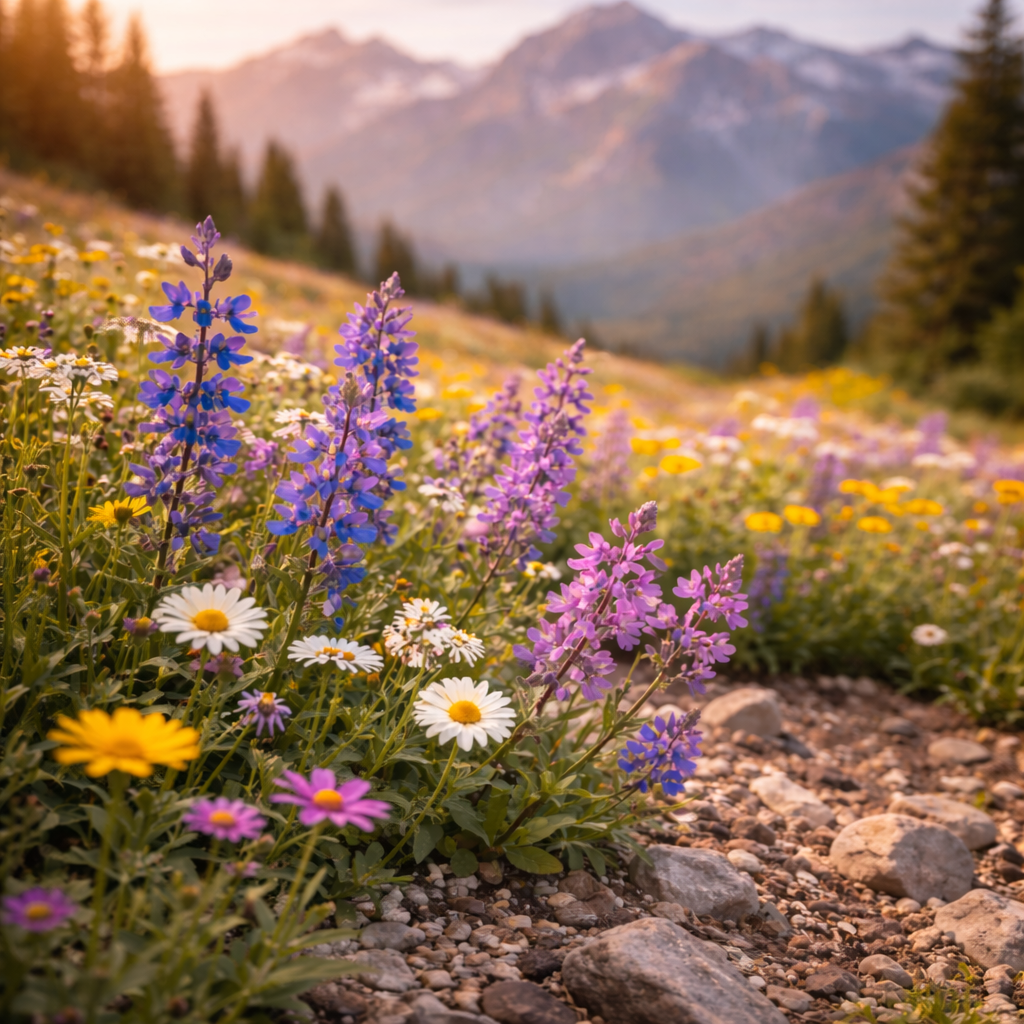 Rocky Mountain Wildflower Mix Seeds | High-Altitude Hardy Flower Blend | Pollinator Friendly Meadow Garden | Non-GMO Heirloom