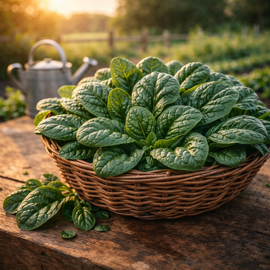 America Spinach Seeds – Heirloom Spinach Variety – Cold Hardy Leafy Greens – Non-GMO Garden Seeds for Spring & Fall Planting