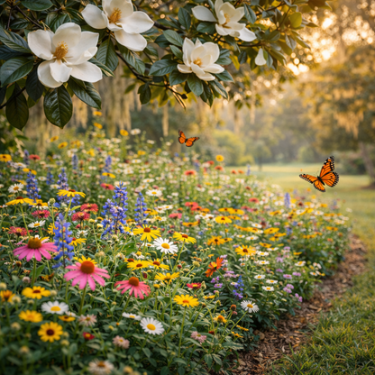 Southeast Mix - Wildflower Seeds | Heat-Tolerant Southern Flower Seed Blend | Pollinator Garden | Butterfly & Bee Friendly