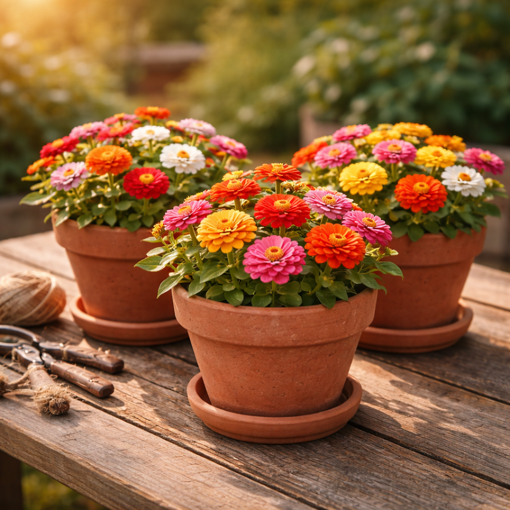 Thumbelina Mix Zinnia Seeds – Heirloom Dwarf Flower Garden Seeds | Pollinator Garden | Butterfly & Bee Friendly | Non-GMO