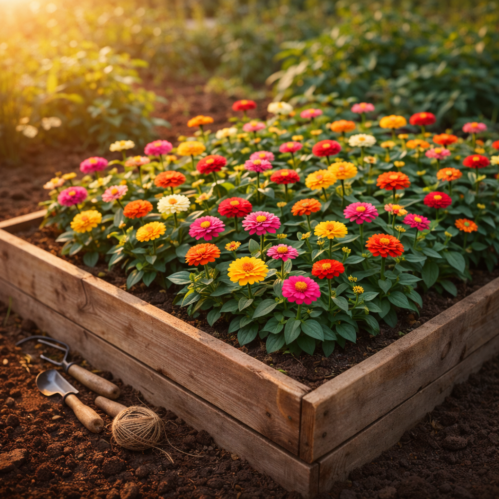 Thumbelina Mix Zinnia Seeds – Heirloom Dwarf Flower Garden Seeds | Pollinator Garden | Butterfly & Bee Friendly | Non-GMO