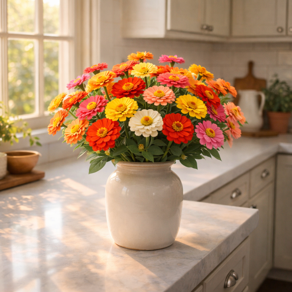 🌸 Organic Zinnia Seeds – Cut and Come Again Heirloom Flower Seeds