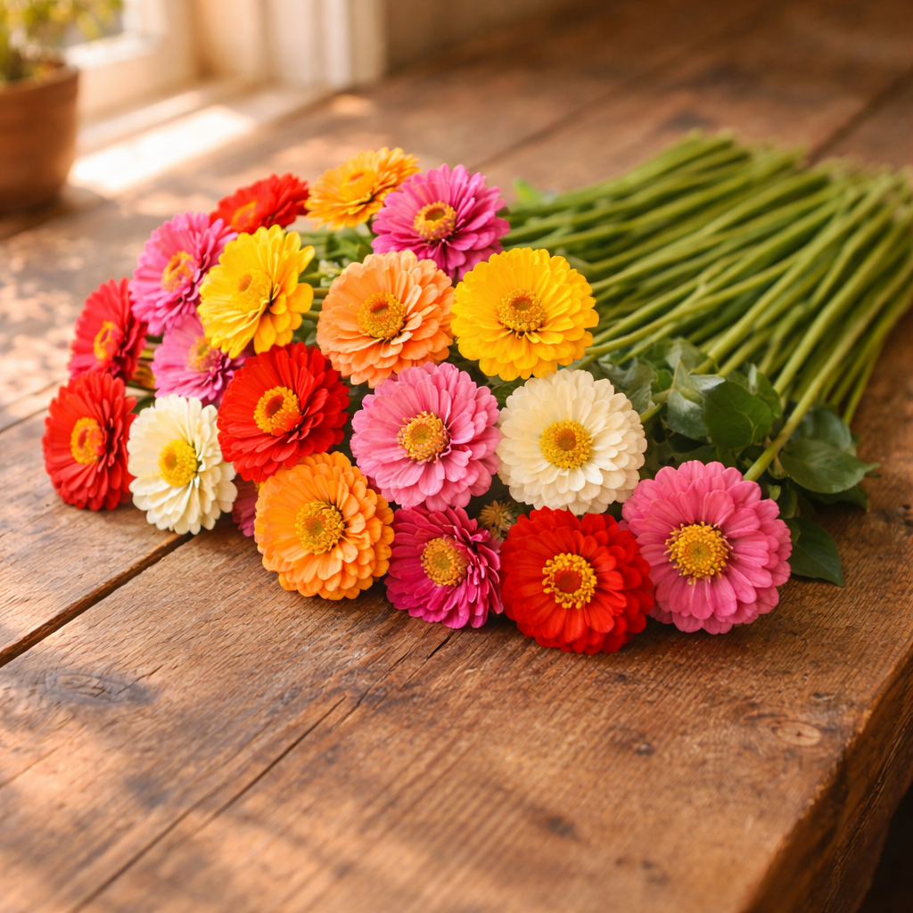 🌸 Organic Zinnia Seeds – Cut and Come Again Heirloom Flower Seeds