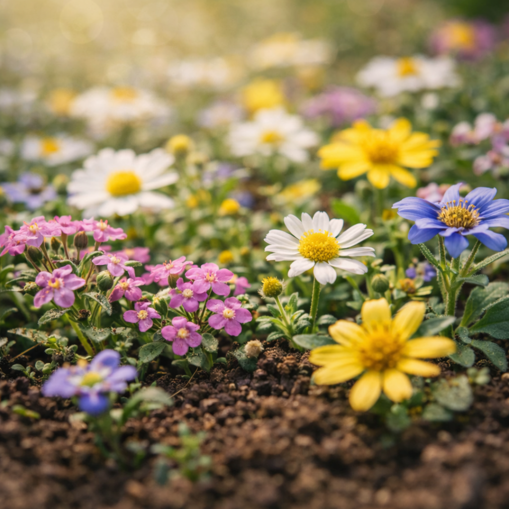 Low Growing Wildflower Seeds Mix – Compact Heirloom Blooms for Borders, Paths & Pollinators