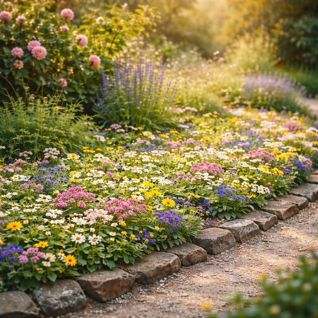Low Growing Wildflower Seeds Mix – Compact Heirloom Blooms for Borders, Paths & Pollinators