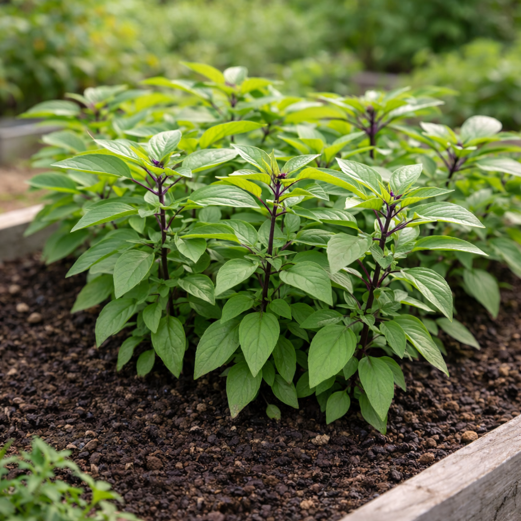 Basil Seeds – Thai Basil | Aromatic Herb | Compact Plants | Home Garden & Containers| Heirloom Basil
